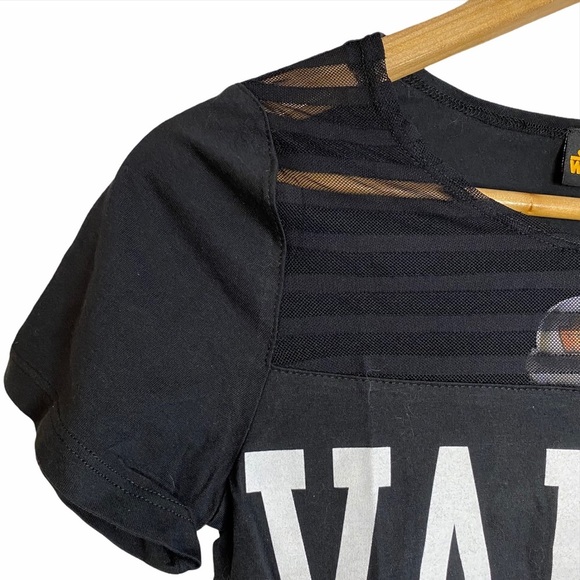 Star Wars Darth Vader Black Cotton Mesh Horizontal Stripes T-Shirt Small S - Picture 7 of 11